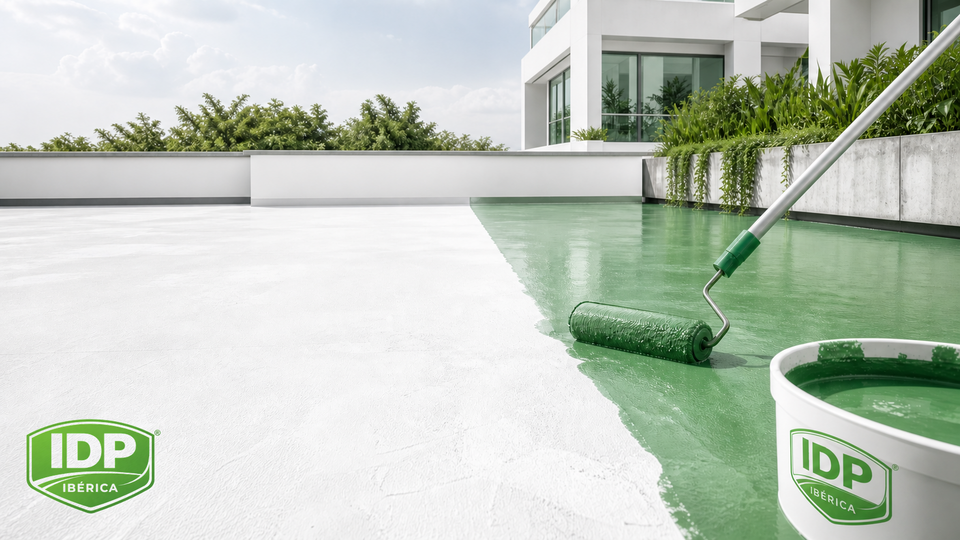 Impermeabilización de una terraza y cubierta con marca IDP Ibérica
