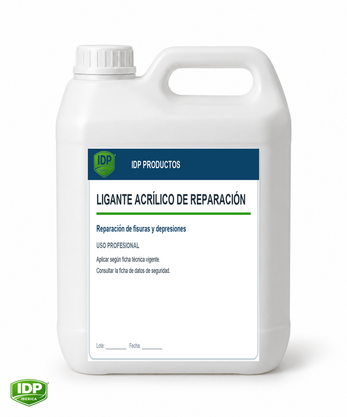 Envase IDP etiquetado de LIGANTE ACRÍLICO DE REPARACIÓN