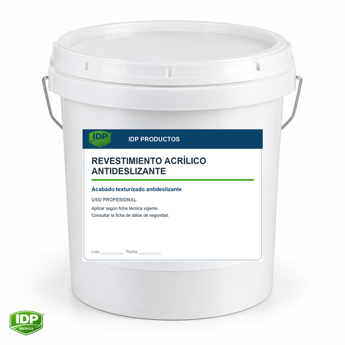 Envase IDP etiquetado de REVESTIMIENTO ACRÍLICO ANTIDESLIZANTE