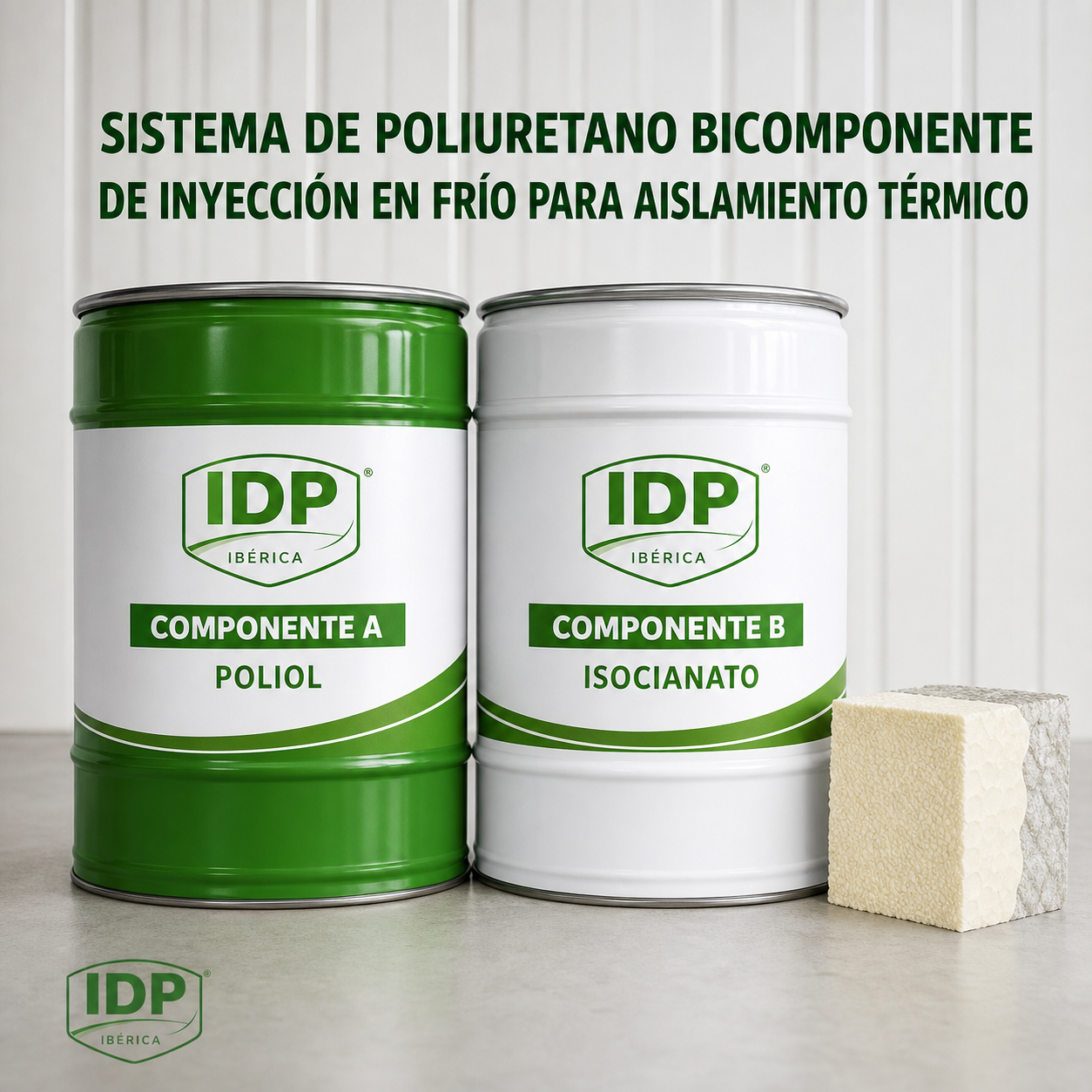 Imagen técnica de Sistema de poliuretano bicomponente de inyección en frío para aislamiento térmico