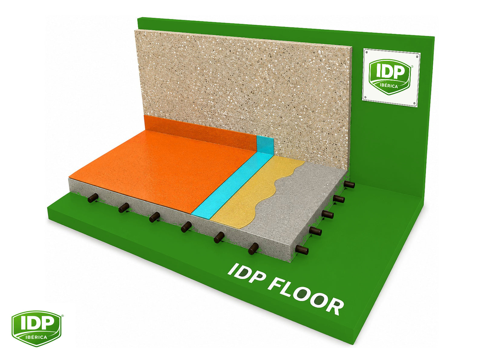 Esquema técnico de IDP Floor EP 30 Deco Metal