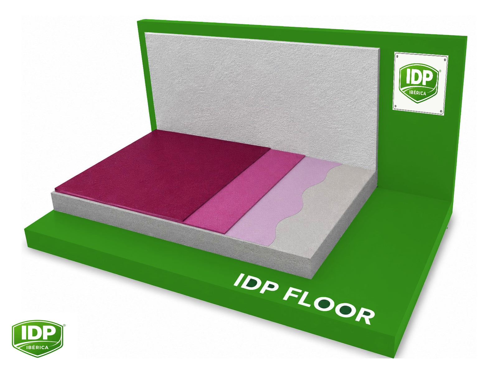 Esquema técnico de IDP Floor PU 40 Deco Ext Peatonal Vehicular