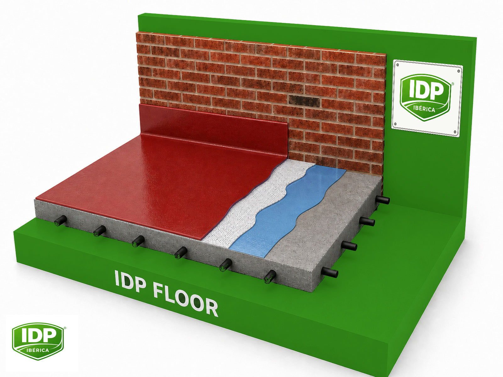 Esquema técnico de IDP Proof PU 2K M Radon Gas Shield