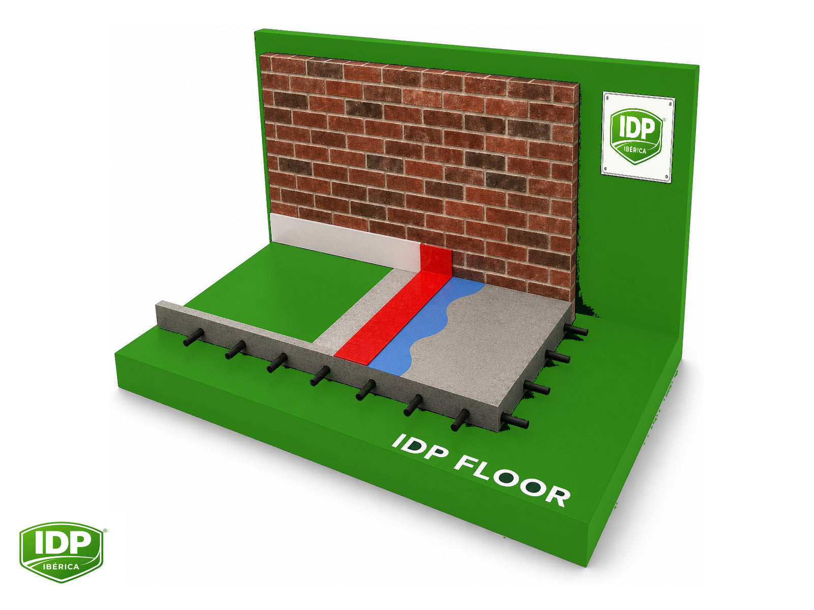 Esquema técnico de IDP Proof PU Cool Roof