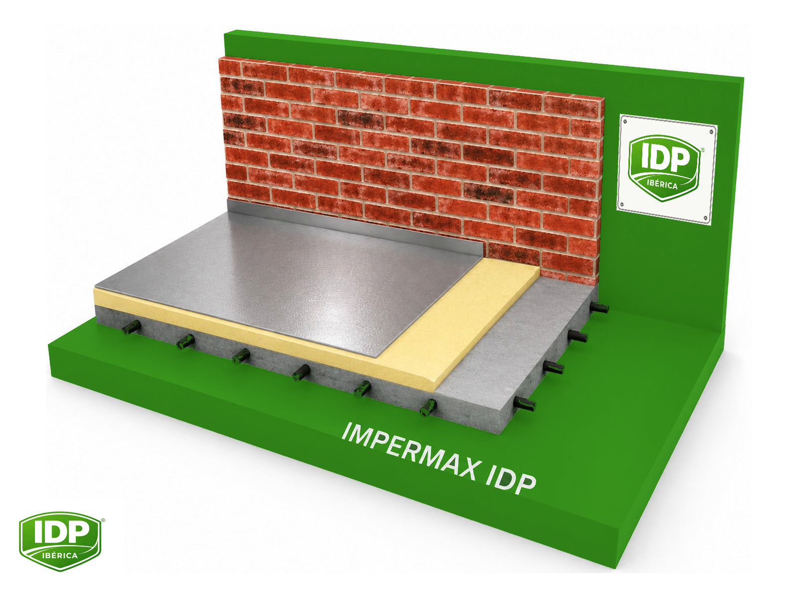 Esquema técnico de IDP Proof PUA H Foam Aluminium
