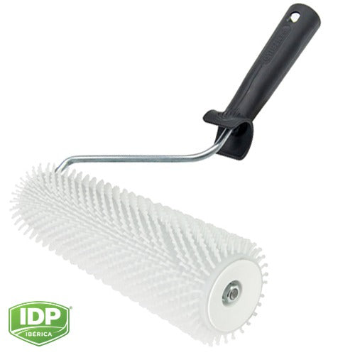 Rodillo Pro Ø 74 Aireador de polietileno, 24 cm. M.PP., maquinaria de limpieza industrial IDP para pavimentos