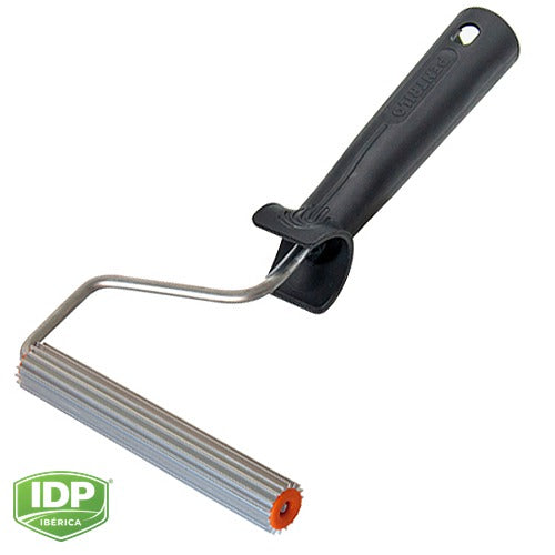 Rodillo Pro Ø 22 Aireador aluminio longitudinal, 14 cm. M.PP., maquinaria de limpieza industrial IDP para pavimentos
