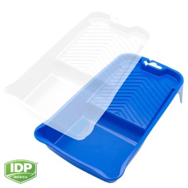 Cubeta Azul Plana de Plástico 11 cm., maquinaria de limpieza industrial IDP para pavimentos