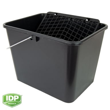 Cubeta Pro Plástico 14 L + Rejilla Plástico (en caja), maquinaria de limpieza industrial IDP para pavimentos