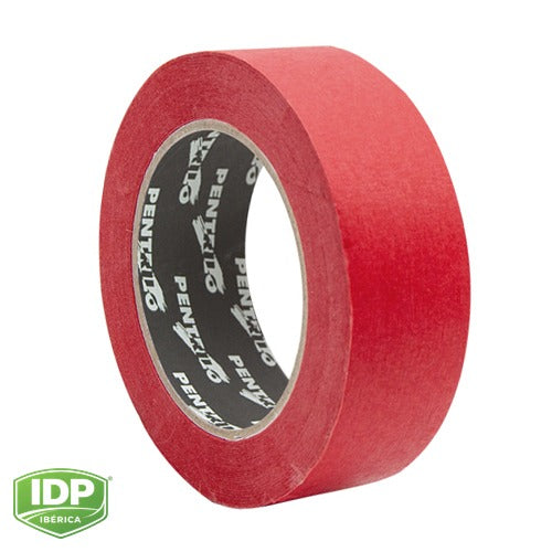 Cinta Roja Accured Mask Premium 45 m. X 24 mm., maquinaria de limpieza industrial IDP para pavimentos