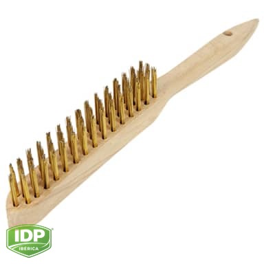 Cepillo metálico 3 hileras (M. Madera), maquinaria de limpieza industrial IDP para pavimentos