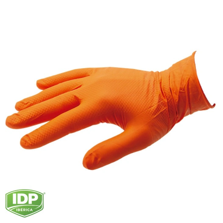 Pack 50 Guantes Nitrilo Ultra Grip - Talla GRANDE, esquema técnico del sistema IDP