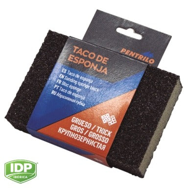 Taco de esponja grano FINO (100) (Cód. Barras), maquinaria de limpieza industrial IDP para pavimentos