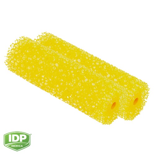 Pack 2 Mini Poro 3 Amarillo. 11 cm., maquinaria de limpieza industrial IDP para pavimentos