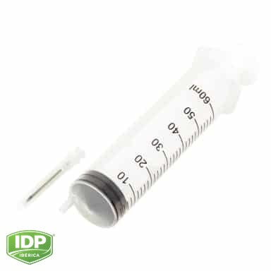 Jeringa 60 ml. con aguja, maquinaria de limpieza industrial IDP para pavimentos